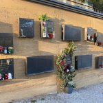 Stampflehmwand Kolumbarium Hötting / Höttingen Columbarium Rammed Earth Wall